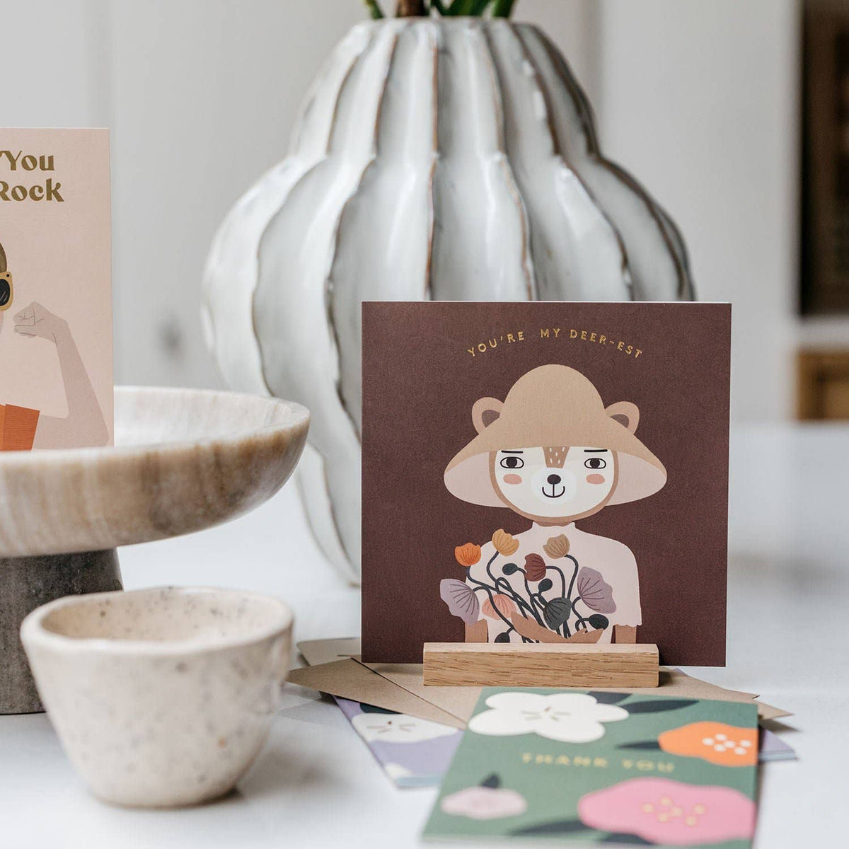 Little Otja oak card stand for A6 cards and photos