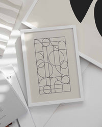 Little Otja white wooden picture frame A4 with cream mat