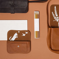 Laudeen | Keecie | Wallet | Cat Chase Medium | Cognac used look