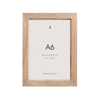 Little Otja oak picture frame A6 with stand