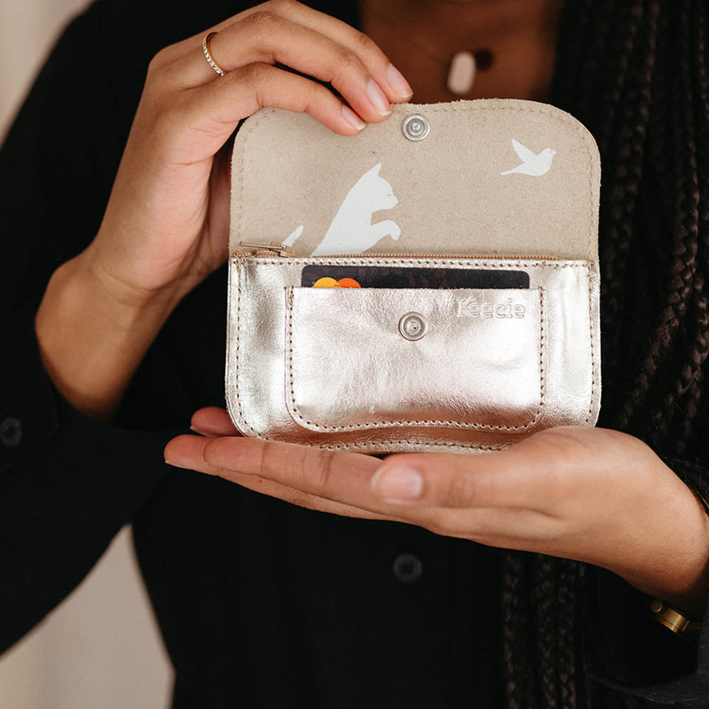 Laudeen | Keecie | Wallet | Cat Chase Small | Gold