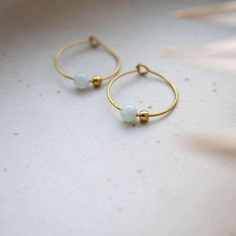Laudeen | Fräulein Tapir | AQUA | Hoop Earrings