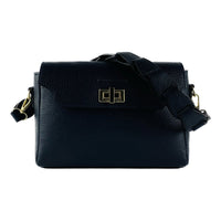 Laudeen | Renato Borzatta | Leather handbag with shoulder strap - Dark Blue