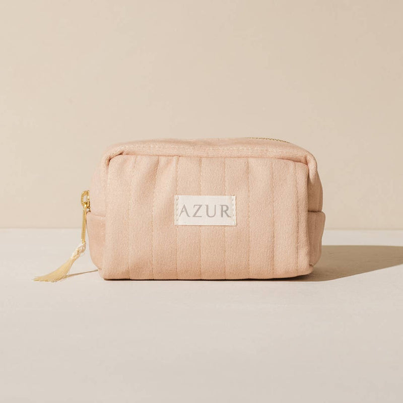 Laudeen | Azur Natural Bodycare | Make - up pouch | Wild Flower | Velvet | Plastic - free