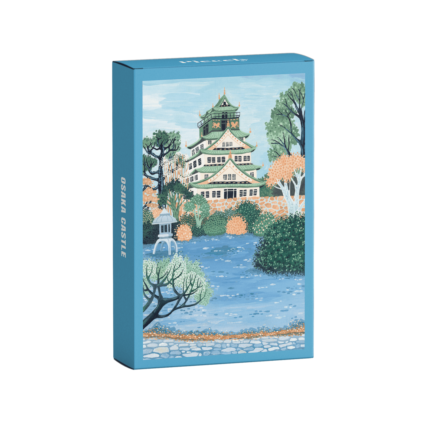 Laudeen | Piecely Puzzles | Osaka Castle | Mini puzzle | 99 pcs
