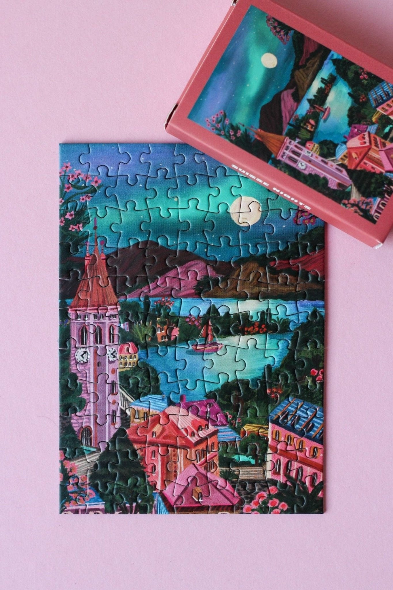 Laudeen | Piecely Puzzles | Suisse Nights | Mini puzzle | 99 pcs