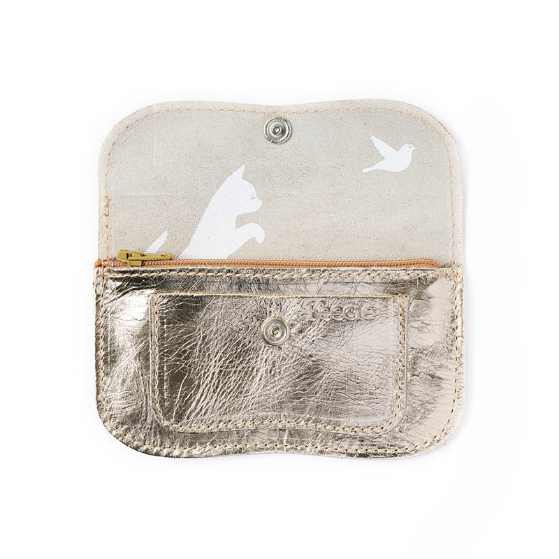 Laudeen | Keecie | Wallet | Cat Chase Small | Gold