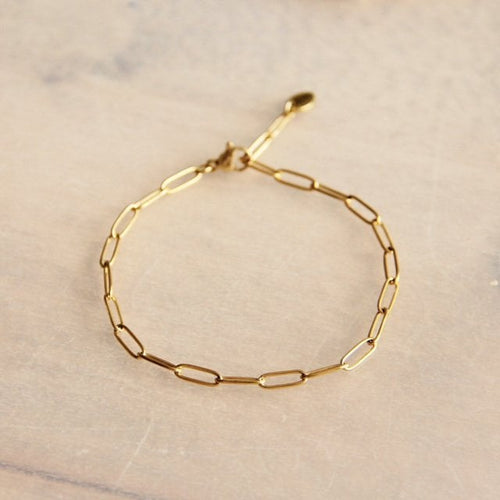 Laudeen - D-chain bracelet - gold - BAZOU