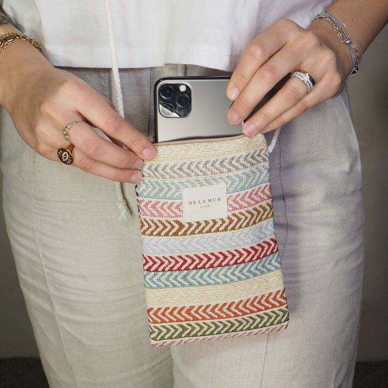 Laudeen | DE LA MUR | Phone bag | VIN (vertically striped)